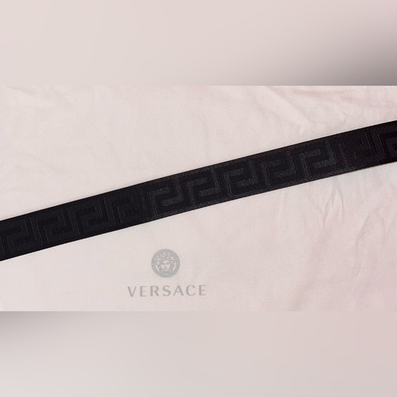 Versace Beige Canvas Tote Bag with Studded Logo Medusa Charm Unisex Shoulder Bag - Picture 15 of 16